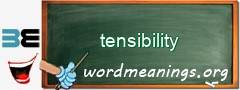 WordMeaning blackboard for tensibility